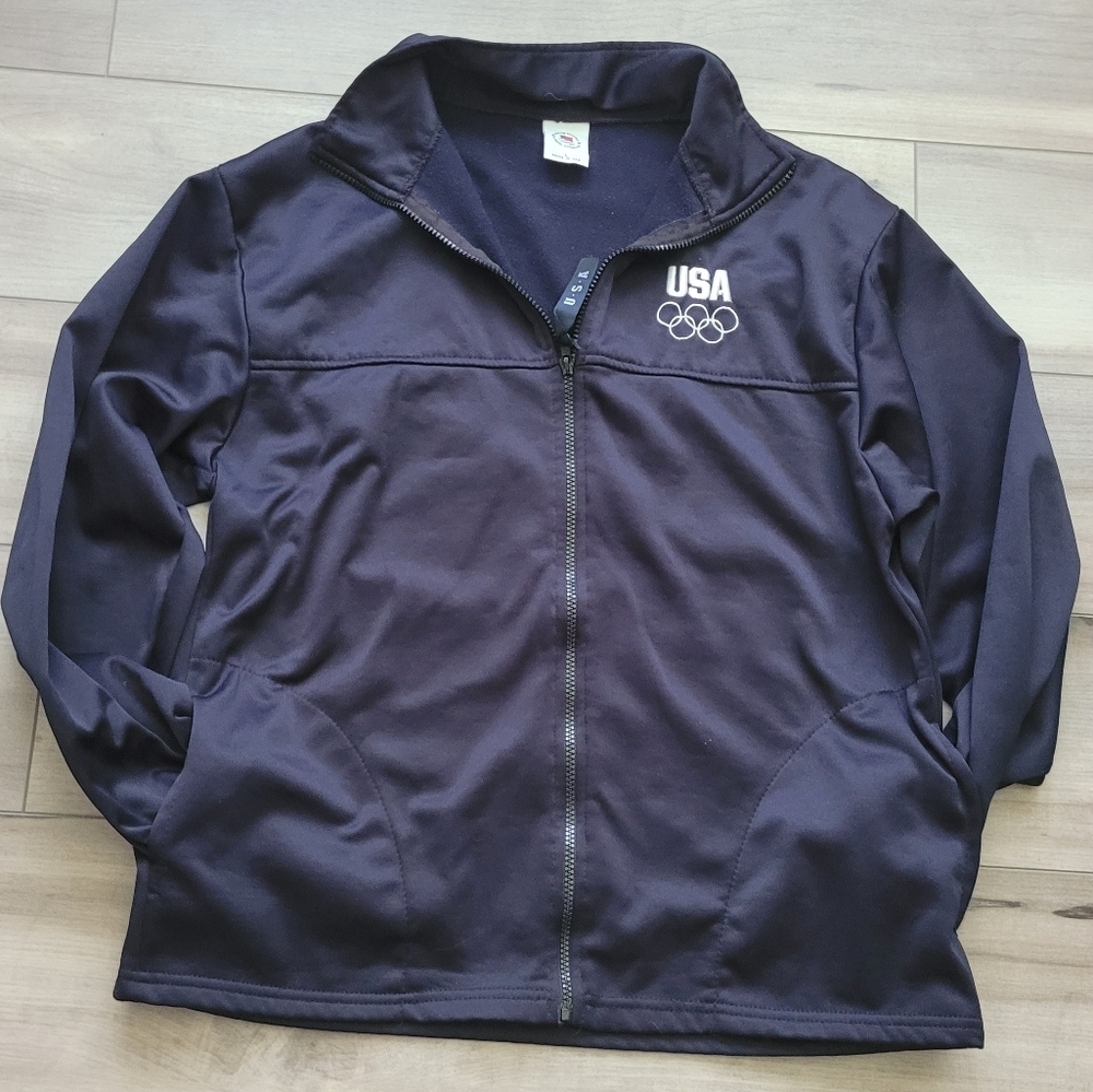 USA Olympic Navy Fullzip Track Jacket